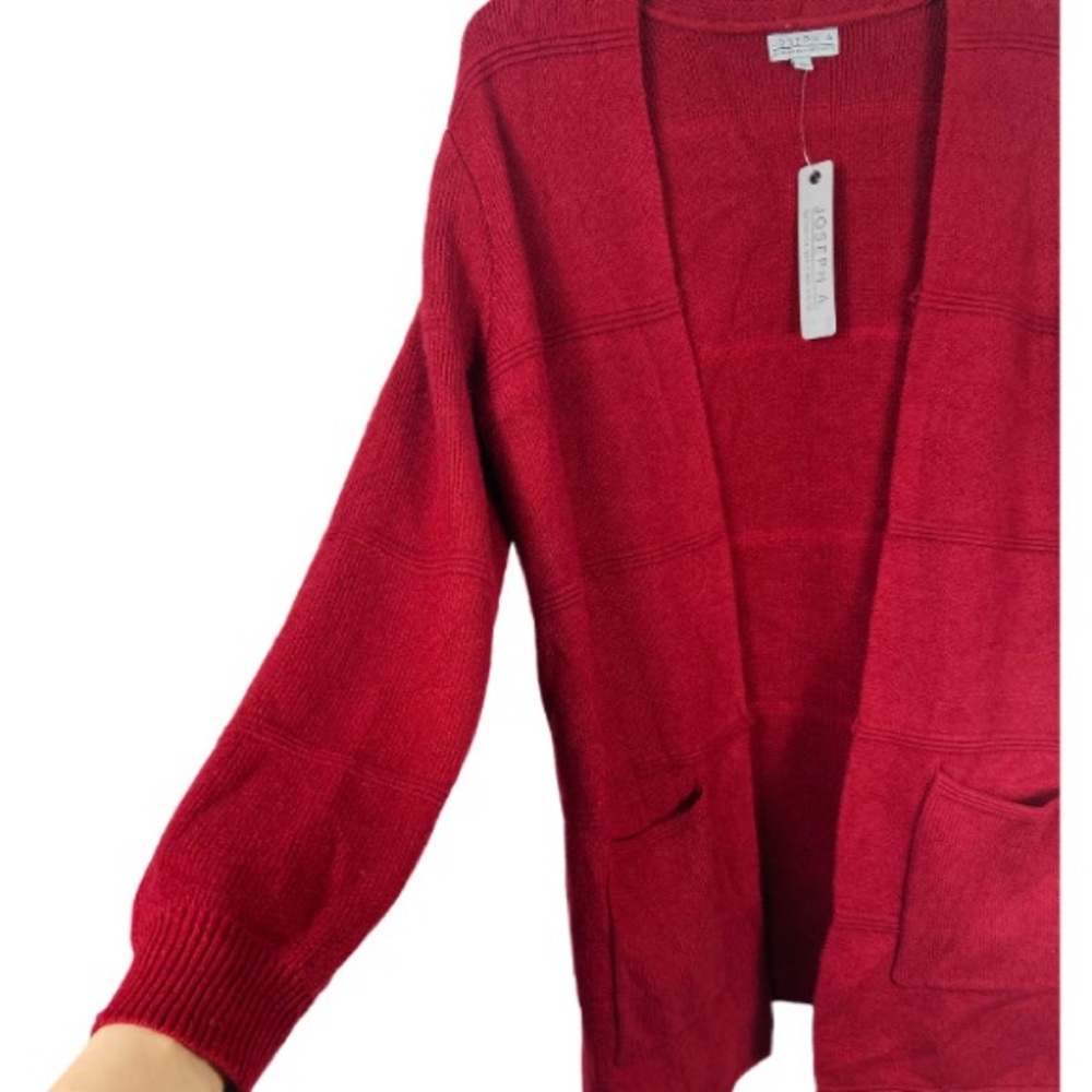 Joseph A Deep Cranberry Cardigan S - Picture 5 of 8